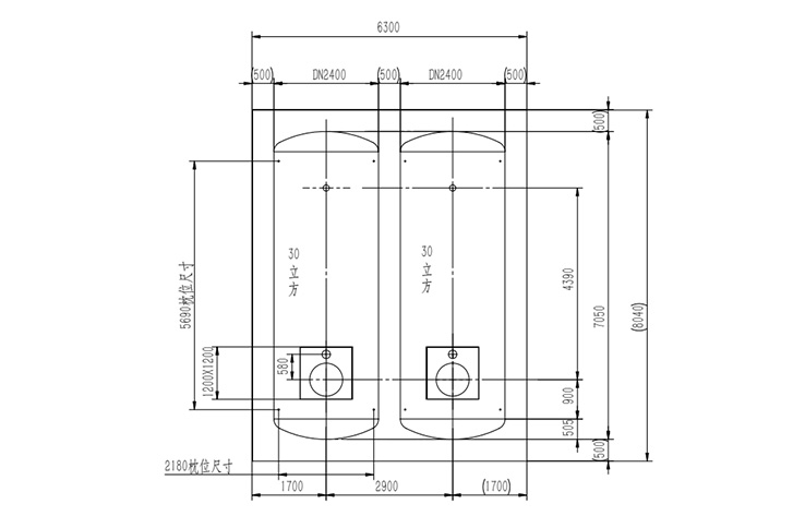 2个30m³埋设图